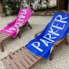 Strandhandduk DIY Färg Anpassad namn Teckensnitt Personlig strandhandduk Badhandduk Microfiber Swimming Pool Gift Vuxen Barn snabbtorkas