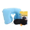 3pcs/set Travel Pillow em forma de U Tampões para os ouvidos à prova de som Blackout Máscara Olhos de Máscara de CAR