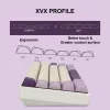 Accessoires 123 touches Keycap PBT personnalisé xvx Profil de touches japonaises violet colorant sublimatio pour GH60 / rk61 / gk64 / womier66 / alt61/87/104 Keyboards