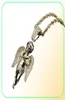 Ny 18K Gold Plated Cz Cubic Zirconia Hands Folded Angel Pendant Chain Halsband Hip Hop Rock Punk Rapper Jewelry for Men and Women3948759