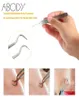 Wholesale-Bend Curved Blackhead Clip Tweezer Stainless Steel Pimple Comedone Remover Extractor Facial Skin Cleaning Tool4405717