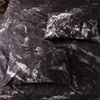 Ensembles de literie 3pcs set en marbre imprimé lit de couette de couette noire