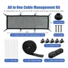 Sacs de rangement Câble Management Net Under Desk Kit Cord Cordon Organisateur Invisible Hider Mesh Easy Installer