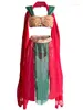 Sukienki swobodne w stylu chiński długa sukienka Czerwona moda siatka czysta przezroczysta seksowna mundur hanfu pokusa starożytne kobiety eleganckie 6GMW
