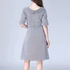 Abiti di maternità Emozione mamme mamme vestiti di maternità a strisce Abiti in gravidanza allattanti per donne in gravidanza abito di maternità S M L XL 240412