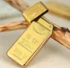 Feuerzeichen Zigarettenzubehör Mode Gold Bar Torch Form Butan Bastan Biege Metallmetall Inventar Whole5424592