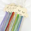 Decorative Figurines Nordic Wooden Cloud Baby Hair Clips Holder Princess Hairpin Band Storage Pendant Multicolor DIY Accessories Wall