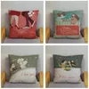 Travesseiro hellow urso tampa bege travesseiro de pelúcia 45 45cm Pillows covers de sofá decoração de casa feliz natal case de animais