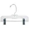 Hangers Pant Hanger 9" Clothes Racks Heavy Weight Long Metal Swivel Hook And Pinch Clips Freight Free