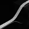 CHOKER Blijery Fashion Женщины ювелирные украшения свадебная вечеринка 3 ряда ожерелье из страза с серебряным цветом хрустальные чокеры эластичный шнур