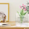 VASE BOOK ENDS VASE ARTISTISTISTIS FLONCERSPARENTACRYLIC FLOWER CHIC HOME DERORキュートな装飾的な美学ルーム