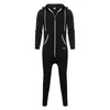 Men's Pants Long Sleeve Jumpsuit For Men Years With Flare Dressy Bodysuits Pure Color Splicing