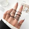 Eheringe 8pcs/Set Fashion Einfaches Set für Frauen Geometrische Multi -Joint -Finger -Ring -Mädchen Geburtstagsfeiertag Party