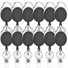 Anneaux 12pcs ABS ALLIAGE ALLIAGE RÉTRACTABLE FACILLE À TIR TIR LE CLUPE CLIP CLIP LANDYARD BADGE REEL ID HAUTER DES INFIRMIÈRES ACCESSOIRES