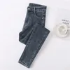 Jeans femminile femminile 2024 pantaloni a matita elastica autunnale abbigliamento ad alta vita abbigliamento slim fit pantaloni di denim magro casual m113