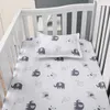 3Pcs Baby Bedding Set Elephants Theme Crib Bedding Set Including Crib Quilt Bed Sheet Bed Skirt For Boys And Girls Sleeping Gift 240328