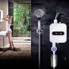 Heaters JY018B 3500W 220V Mini Water Heater Hot Electric Tankless Household Bathroom Faucet with Shower Head LCD Temperature Display