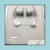 Leghielier pennagliera Orecchini perle barocchi unici per perle da 8-9 mm Stullo d'acqua dolce S925 Sterling Sier Earring Fashion Gioielli per Wome Dhgarden Dhepj