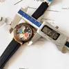 Dobra jakość marki mody Watches Mens wielofunkcyjny gumki kwarcowy kalendarz Kalendarz zegarek 3 małe tarcze mogą działać x89