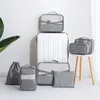 Storage Bags Travel Organizer 7 Pieces Set Suitcase Packing Cases Clothes Shoe Tidy Pouch