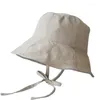 Berets Korean Ins Lace-Up Fisherman Hat Vrouwen Blogger Lichtgewicht Windwind Winddicht Rope Sunshade Basin Zon Bakpappen