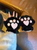 2024年秋と冬の新しいハーフフィンガー猫の爪爪手袋