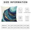 Pillow Abstract Blue With Gold Throw Christmas Pillowcase Sofa Decorative Covers For Living Room