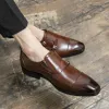 Luxury heren jurk schoenen echte slip-on loafer buckle monnik riem casual zakelijke bruiloftsschoenen voor mannen groot formaat 38-48