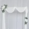 Dekorativa blommor 1 Set Artificial White Welcome Wedding Arch Backdrop Decorations Hanging Garland Flower Room Home Decor Party Supplies