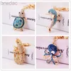 Key Rings Fashion Keychain Lovely Cartoon Marine Style Tortoise Fish Dolphin Keyring Handbag Car Pendant Gift 240412