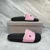 Sandal Slippers Summer Slide Luxurys Designer Shoe for Woman Mens أحذية غير رسمية أصلية من الجلد الرملي النسيج شاطئ شاطئ أحمر وردي منزلق