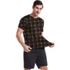 2024 Mäns snabbtorkning Kort ärm Summer Checkered T-shirt Men lyxmärke Kort ärm Hip-Hop Street Clothing Top Shorts Casual Clothing DDTX159