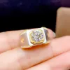 Heet verkopen geïmporteerde Mosang Diamond Classic Ring voor zowel mannen als vrouwen S925 antieke zilveren vakmanschap matte textuur