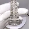 贅沢な外観は完全に見て、男性のためのアイスアウトアウトトップクラフトマンシップユニークで高価なモーサンダイヤモンド1 1 5Aヒップホップ工業用贅沢な4511のための時計