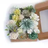 長いスタイルのギフトボックスフラワー模倣誕生日結婚式の装飾ヘッドを販売する装飾花DIYブライダルブレスレットグリーン