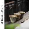 Tazze piattiere Whyou 1 parto 50 ml tè retrò a tazza singola tazza dipinte in ceramica tureen di stoviglie