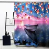 Rideaux de douche tissu par ho me lili rideau art imprimer en polyester étanche à crochets lavables inclus la décoration de la salle de bain