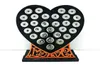 Brand New 18mm Snap Button Display Stands Fashion Black Acrylic Heart With Letter Interchangeable Jewelry Display Board4352190