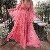 Maternity Dresses Maternity Dress for Photoshoot Women Summer Floral Thin Chiffon Ankle-Length Dresses Pregnancy Sukienka Female Belly Beach Dress 24412