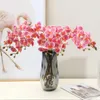 Dekorativa blommor 6st Fake Flower Arrangement Bouquet Moth Orchid Artificial Table Decoration For Wedding Home Decor Mariage High Quality