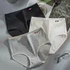 Kadın Panties L-XXXL Pamuk iç çamaşırı artı boyutu düz renkli yüksek bel dikişsiz