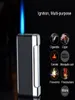 Cigarette Torch Lighter Press Ignition Jet Lighter Blue Flame Refillable Butane Gas Windproof Cigar Lighters13538911393830