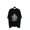 Correcte versie B Notre Dame High Definition Printing Castle Castle Classic Cotton T-Shirt Men Dames met korte mouwen