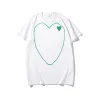 Play Fashion Mens T-shirts T Designer Red Heart Shirt Casual Tshirt Cotton Embroidery Short Sleeve Summer T-shirt Asian Sizes