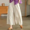 Pantaloni da donna elastica tasca alta tasca per la vita i pantaloni traspirabili sciolte abito da donna per donne tratto per le donne casual casual