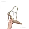 2024 Designer Sandals High Heels Robes pour femmes, Famous Rhinestones, Talons minces Brands de luxe pour les banquets de nuit d'été Banquets Mariages Chaussures Bouchons d'orteil