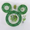 Decorative Flowers X6HD Artificial Summer Wreath Bowknot For Front Door Farmhouse Garden Wedding Party Decorations