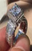 925 Princesa de prata esterlina Corte 3CT Laboratório de diamante Anel de jóias de jóias de noivado de casamento para Women1926288