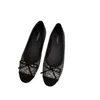 Zapatos casuales Bow Bling Flats Vestido de primavera Mujer Moda 2024 Sandalias para caminar Summer Retro Suela Mujer Zapatillas