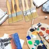 Artist Paint Brushles Paint Borstes Trähandtag för nybörjare Akryl Oljefärg Varning Akvarell Målning